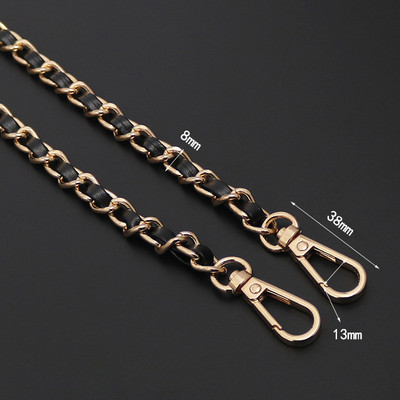 Daugiaspalviai krepšio grandinės priedai Auksiniai moteriški pečių krepšio grandinėlė Metalo krepšio grandinės dirželis kryžminio krepšio diržo grandinė rankinėms