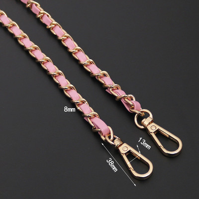 Daugiaspalviai krepšio grandinės priedai Auksiniai moteriški pečių krepšio grandinėlė Metalo krepšio grandinės dirželis kryžminio krepšio diržo grandinė rankinėms