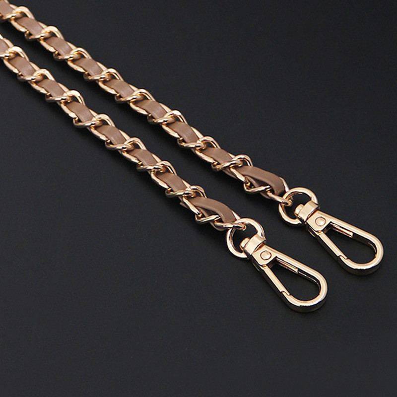 Daugiaspalviai krepšio grandinės priedai Auksiniai moteriški pečių krepšio grandinėlė Metalo krepšio grandinės dirželis kryžminio krepšio diržo grandinė rankinėms