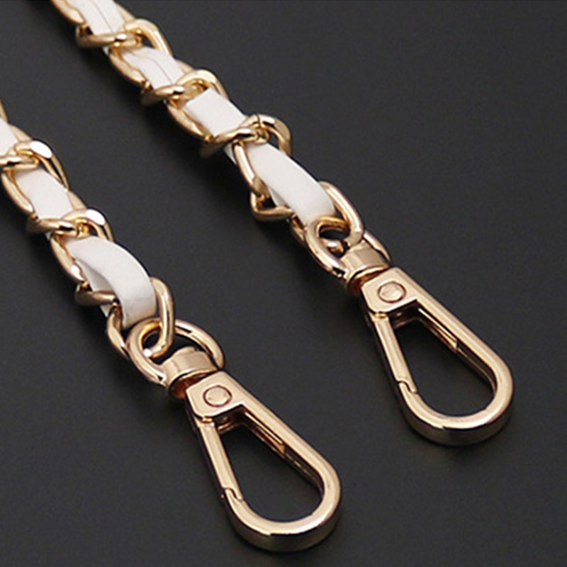 Daugiaspalviai krepšio grandinės priedai Auksiniai moteriški pečių krepšio grandinėlė Metalo krepšio grandinės dirželis kryžminio krepšio diržo grandinė rankinėms