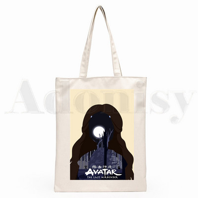 Iemiesojums The Last Airbender Aang Appa Anime Badass New Art Canvas Soma Totes Simple Print Iepirkumu somas Girls Life Casual Package