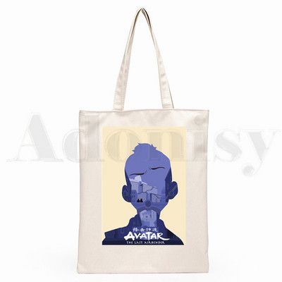 Iemiesojums The Last Airbender Aang Appa Anime Badass New Art Canvas Soma Totes Simple Print Iepirkumu somas Girls Life Casual Package