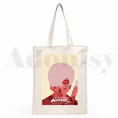 Iemiesojums The Last Airbender Aang Appa Anime Badass New Art Canvas Soma Totes Simple Print Iepirkumu somas Girls Life Casual Package