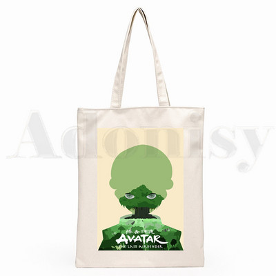 Iemiesojums The Last Airbender Aang Appa Anime Badass New Art Canvas Soma Totes Simple Print Iepirkumu somas Girls Life Casual Package