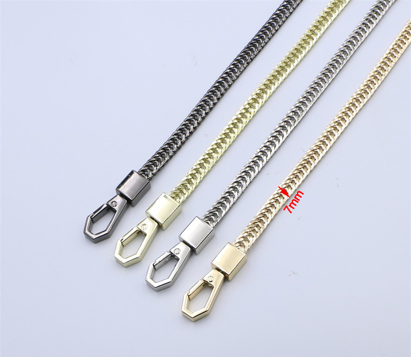 Táskalánc - barkácsolás arany/ezüst/fegyver fekete táskaszíj 7 mm-es csere pénztárca lánc válltáska pántok kis kézitáska pénztárca fogantyú lánc