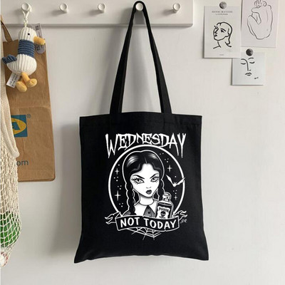 Wednesday Addams torba za kupovinu torba od jute za višekratnu upotrebu pamuk torba za recikliranje torba za kupovinu ecobag sklopiva vrpca od jute torba