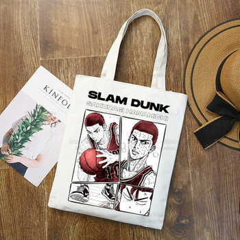 Slam Dunk Shopping Bag Canvas Shopper Ιαπωνικά Anime Hanamichi Sakuragi Bolsas De Tela Bag Shopping SLAM DUNK Επαναχρησιμοποιούμενες Sacolas