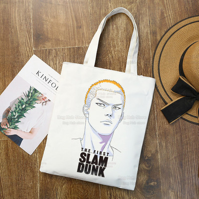Slam Dunk Bevásárlótáska Vászon Shopper Japán Anime Hanamichi Sakuragi Bolsas De Tela Bag Vásárlás SLAM DUNK Újrafelhasználható Sacolák