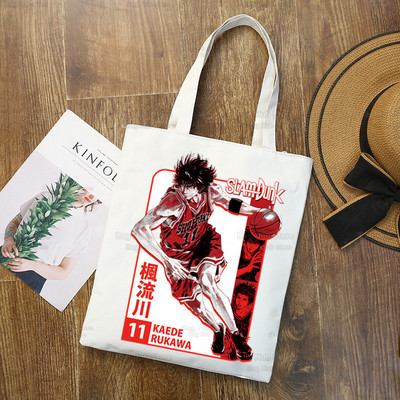 Slam Dunk Bevásárlótáska Vászon Shopper Japán Anime Hanamichi Sakuragi Bolsas De Tela Bag Vásárlás SLAM DUNK Újrafelhasználható Sacolák