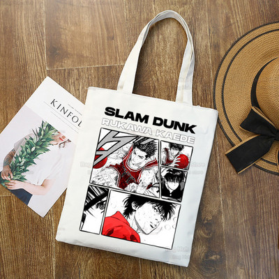 Slam Dunk Bevásárlótáska Vászon Shopper Japán Anime Hanamichi Sakuragi Bolsas De Tela Bag Vásárlás SLAM DUNK Újrafelhasználható Sacolák