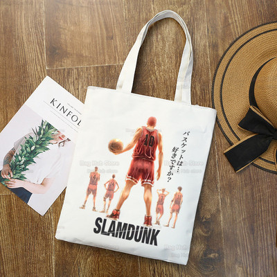 Slam Dunk Bevásárlótáska Vászon Shopper Japán Anime Hanamichi Sakuragi Bolsas De Tela Bag Vásárlás SLAM DUNK Újrafelhasználható Sacolák