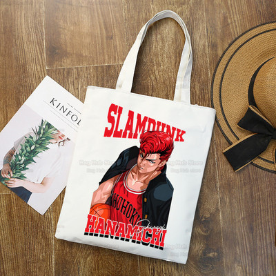 Slam Dunk Bevásárlótáska Vászon Shopper Japán Anime Hanamichi Sakuragi Bolsas De Tela Bag Vásárlás SLAM DUNK Újrafelhasználható Sacolák