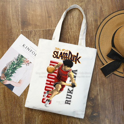 Slam Dunk Bevásárlótáska Vászon Shopper Japán Anime Hanamichi Sakuragi Bolsas De Tela Bag Vásárlás SLAM DUNK Újrafelhasználható Sacolák