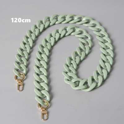 Nauji madingi moteriški krepšio aksesuarai, nuimamų dalių pakaitinė grandinėlė Balta žalia raudona prabangus dirželis, moteriškos akrilo pečių grandinės