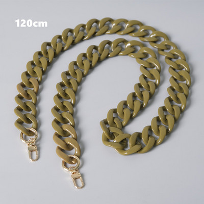 Nauji madingi moteriški krepšio aksesuarai, nuimamų dalių pakaitinė grandinėlė Balta žalia raudona prabangus dirželis, moteriškos akrilo pečių grandinės