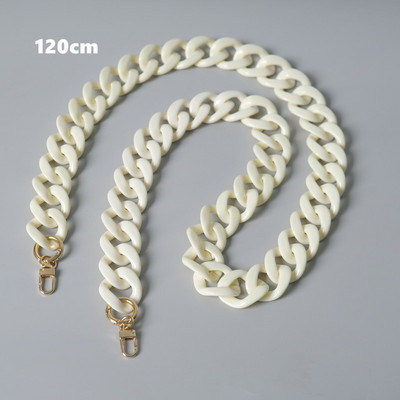 Nauji madingi moteriški krepšio aksesuarai, nuimamų dalių pakaitinė grandinėlė Balta žalia raudona prabangus dirželis, moteriškos akrilo pečių grandinės