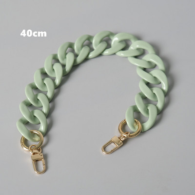 Nauji madingi moteriški krepšio aksesuarai, nuimamų dalių pakaitinė grandinėlė Balta žalia raudona prabangus dirželis, moteriškos akrilo pečių grandinės