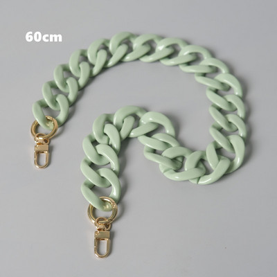 Nauji madingi moteriški krepšio aksesuarai, nuimamų dalių pakaitinė grandinėlė Balta žalia raudona prabangus dirželis, moteriškos akrilo pečių grandinės