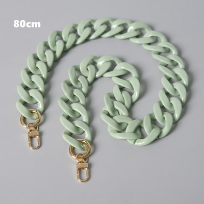 Nauji madingi moteriški krepšio aksesuarai, nuimamų dalių pakaitinė grandinėlė Balta žalia raudona prabangus dirželis, moteriškos akrilo pečių grandinės