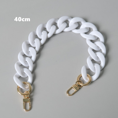 Nauji madingi moteriški krepšio aksesuarai, nuimamų dalių pakaitinė grandinėlė Balta žalia raudona prabangus dirželis, moteriškos akrilo pečių grandinės