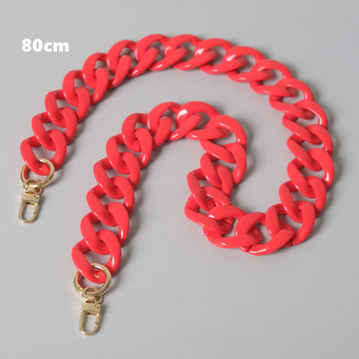 Nauji madingi moteriški krepšio aksesuarai, nuimamų dalių pakaitinė grandinėlė Balta žalia raudona prabangus dirželis, moteriškos akrilo pečių grandinės