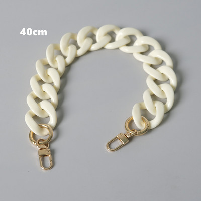 Nauji madingi moteriški krepšio aksesuarai, nuimamų dalių pakaitinė grandinėlė Balta žalia raudona prabangus dirželis, moteriškos akrilo pečių grandinės