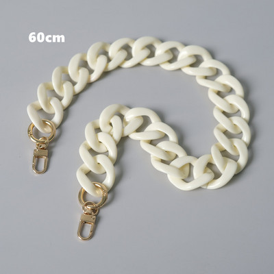 Nauji madingi moteriški krepšio aksesuarai, nuimamų dalių pakaitinė grandinėlė Balta žalia raudona prabangus dirželis, moteriškos akrilo pečių grandinės