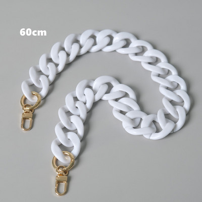 Nauji madingi moteriški krepšio aksesuarai, nuimamų dalių pakaitinė grandinėlė Balta žalia raudona prabangus dirželis, moteriškos akrilo pečių grandinės