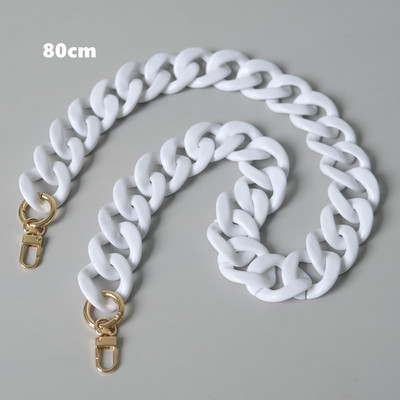 Nauji madingi moteriški krepšio aksesuarai, nuimamų dalių pakaitinė grandinėlė Balta žalia raudona prabangus dirželis, moteriškos akrilo pečių grandinės