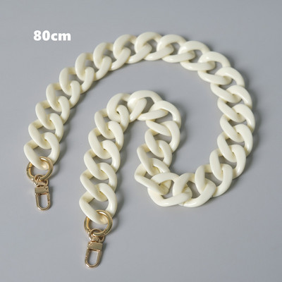 Nauji madingi moteriški krepšio aksesuarai, nuimamų dalių pakaitinė grandinėlė Balta žalia raudona prabangus dirželis, moteriškos akrilo pečių grandinės