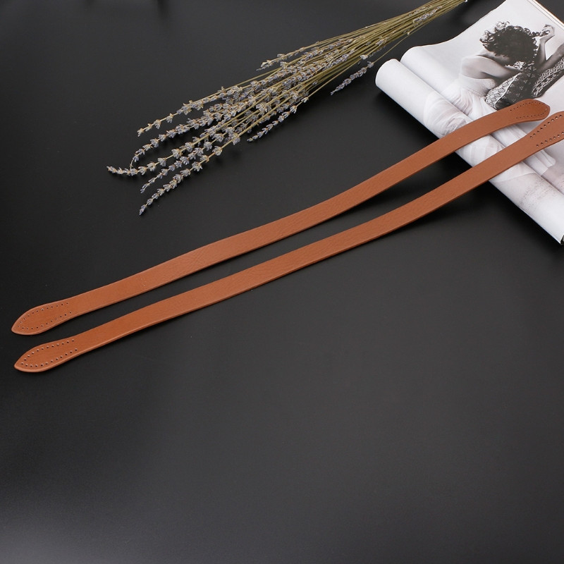 60 cm ručné šitie, jednoduché listy, vertikálna lišta, imitácia kože, rukoväť z PU, taška cez rameno, opasok, rukoväť na balíky, DIY príslušenstvo KZ0006