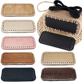 18x8cm hosszú alsó kötött táska PU bőr táska alap kézzel készített alja lyukakkal barkács horgolt táska alsó táska készítő kiegészítő