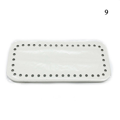 18x8cm hosszú alsó kötött táska PU bőr táska alap kézzel készített alja lyukakkal barkács horgolt táska alsó táska készítő kiegészítő