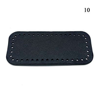 18x8cm hosszú alsó kötött táska PU bőr táska alap kézzel készített alja lyukakkal barkács horgolt táska alsó táska készítő kiegészítő
