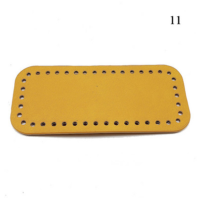 18x8cm hosszú alsó kötött táska PU bőr táska alap kézzel készített alja lyukakkal barkács horgolt táska alsó táska készítő kiegészítő
