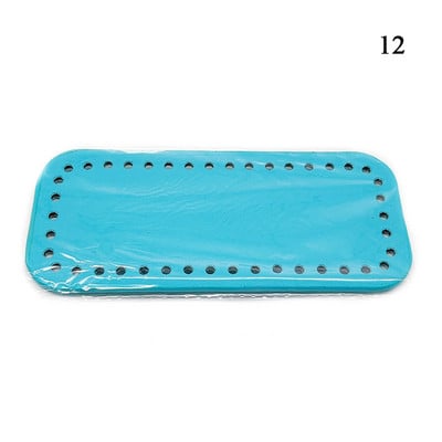 18x8cm hosszú alsó kötött táska PU bőr táska alap kézzel készített alja lyukakkal barkács horgolt táska alsó táska készítő kiegészítő