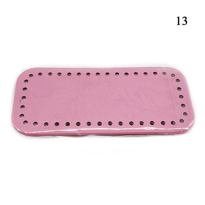 18x8cm hosszú alsó kötött táska PU bőr táska alap kézzel készített alja lyukakkal barkács horgolt táska alsó táska készítő kiegészítő