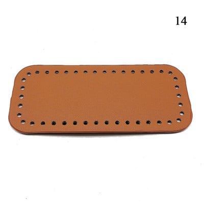 18x8cm hosszú alsó kötött táska PU bőr táska alap kézzel készített alja lyukakkal barkács horgolt táska alsó táska készítő kiegészítő
