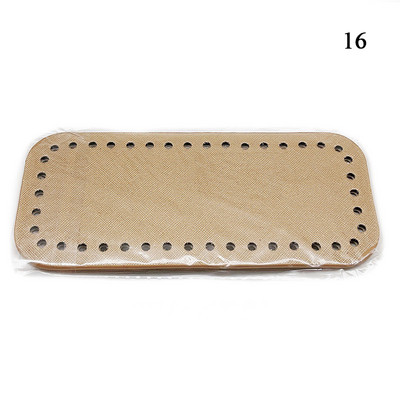 18x8cm hosszú alsó kötött táska PU bőr táska alap kézzel készített alja lyukakkal barkács horgolt táska alsó táska készítő kiegészítő