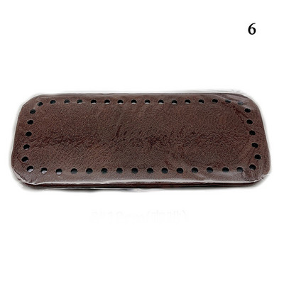 18x8cm hosszú alsó kötött táska PU bőr táska alap kézzel készített alja lyukakkal barkács horgolt táska alsó táska készítő kiegészítő