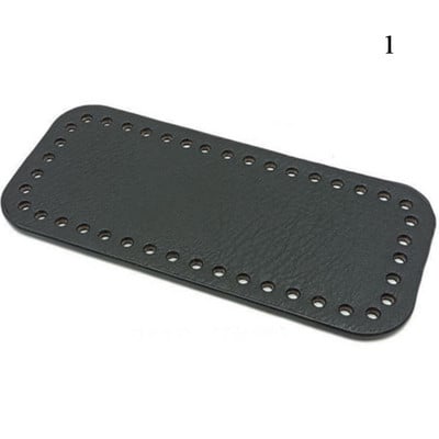 18x8cm hosszú alsó kötött táska PU bőr táska alap kézzel készített alja lyukakkal barkács horgolt táska alsó táska készítő kiegészítő