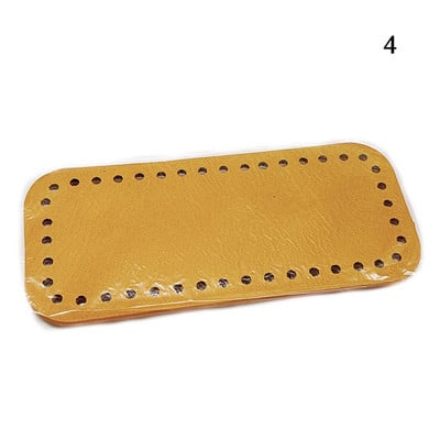 18x8cm hosszú alsó kötött táska PU bőr táska alap kézzel készített alja lyukakkal barkács horgolt táska alsó táska készítő kiegészítő