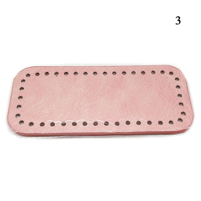 18x8cm hosszú alsó kötött táska PU bőr táska alap kézzel készített alja lyukakkal barkács horgolt táska alsó táska készítő kiegészítő
