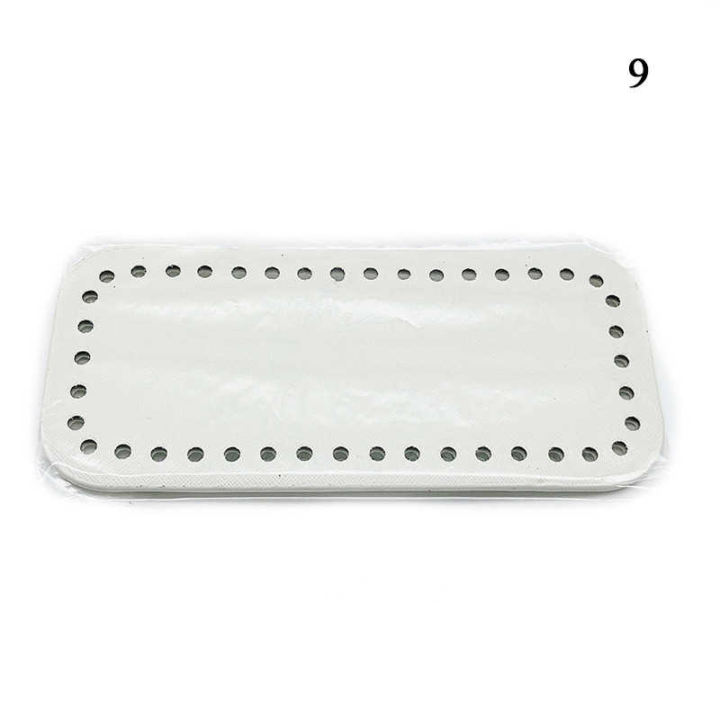 18x8cm hosszú alsó kötött táska PU bőr táska alap kézzel készített alja lyukakkal barkács horgolt táska alsó táska készítő kiegészítő
