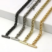 Kovový retiazkový popruh na kabelky, DIY rúčky, crossbody doplnky pre kabelky, luxusná značka, odnímateľný náhradný retiazkový popruh na kabelku
