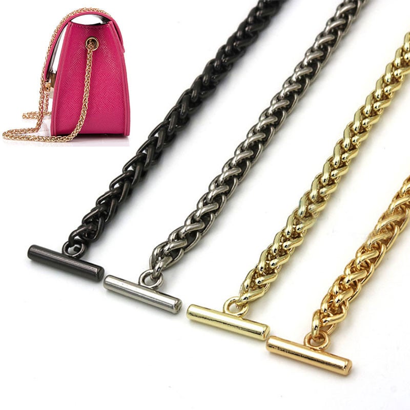 Kovový retiazkový popruh na kabelky, DIY rúčky, crossbody doplnky pre kabelky, luxusná značka, odnímateľný náhradný retiazkový popruh na kabelku