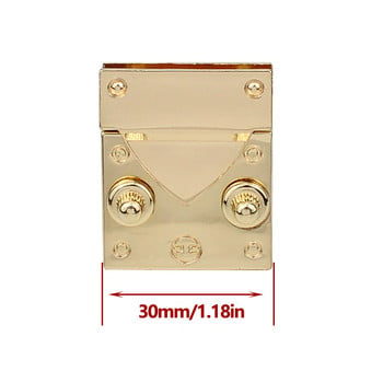 3x3,6cm Square Dual Push Durable Metal Bag Twist Locks for Women DIY Δερμάτινες τσάντες Αξεσουάρ υλικού