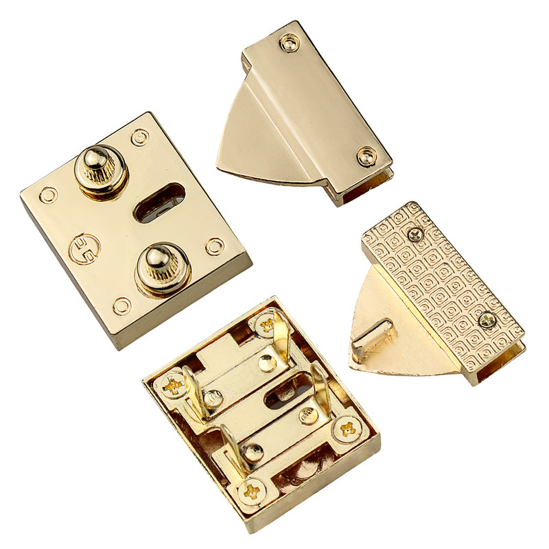 3x3,6 cm pătrat Dual Push Metal Durabil Geantă Twist Lock pentru femei DIY Piele Genți de mână Accesorii hardware