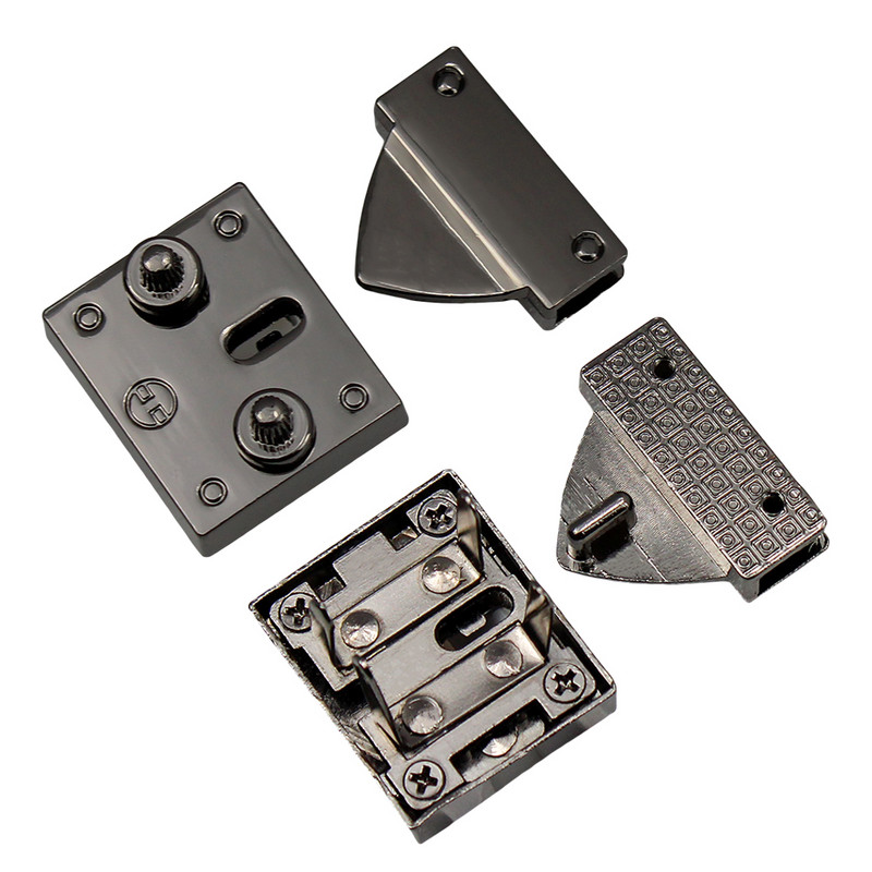 3x3,6 cm pătrat Dual Push Metal Durabil Geantă Twist Lock pentru femei DIY Piele Genți de mână Accesorii hardware