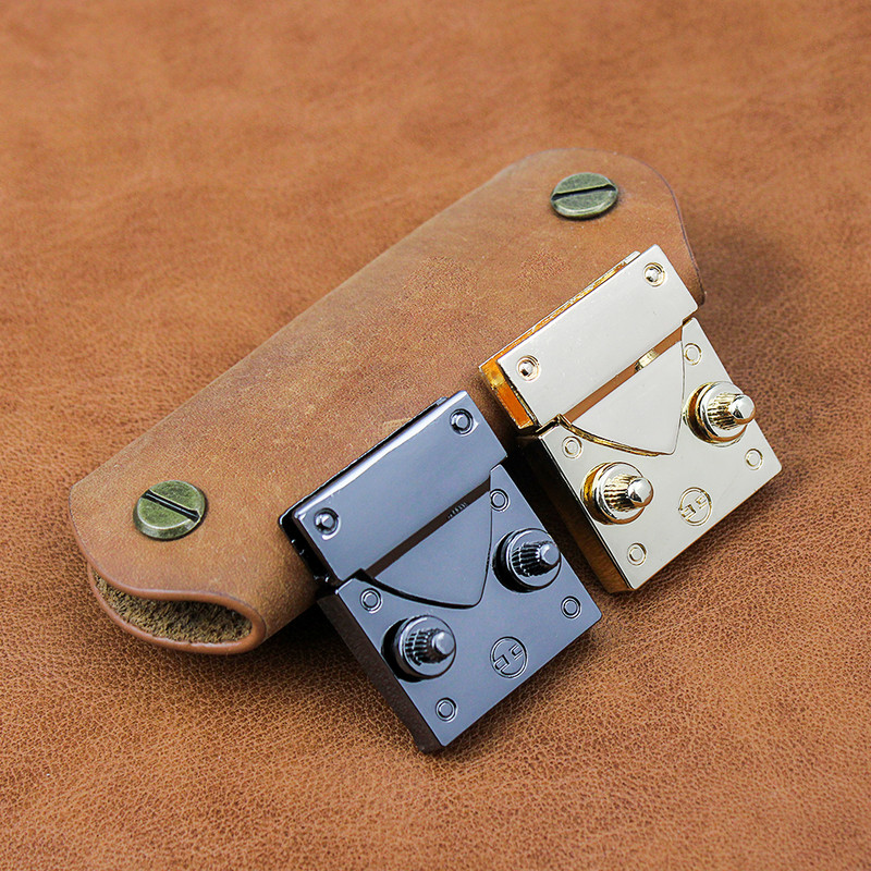 3x3,6 cm pătrat Dual Push Metal Durabil Geantă Twist Lock pentru femei DIY Piele Genți de mână Accesorii hardware